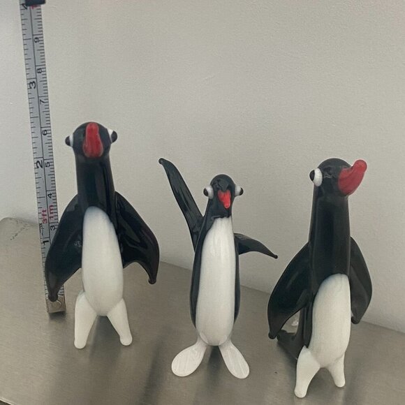 Set of 3 Vintage‎ Blown Glass Penguins - Picture 5 of 8